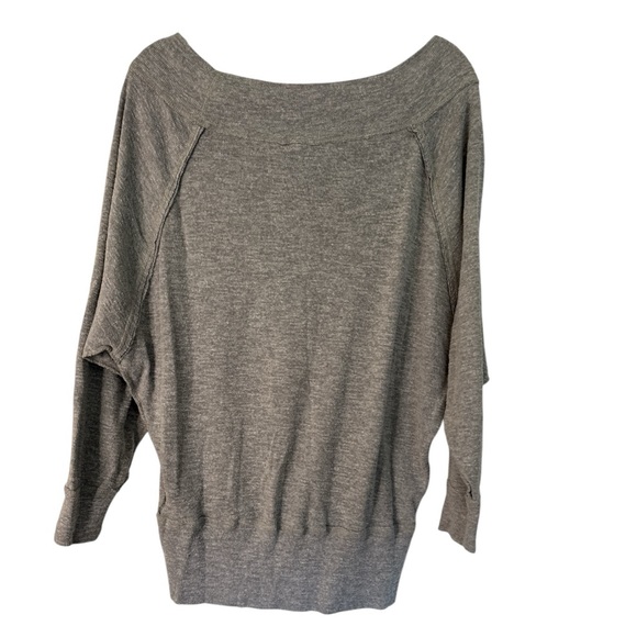 Free People off the shoulder sweater gray size S EUC I-6 - Picture 2 of 5